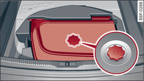 Luggage compartment: Windbreak